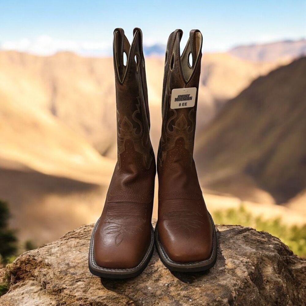 Smoky Mountain Men's Western Boots - Square Toe Size 8 EE NWT